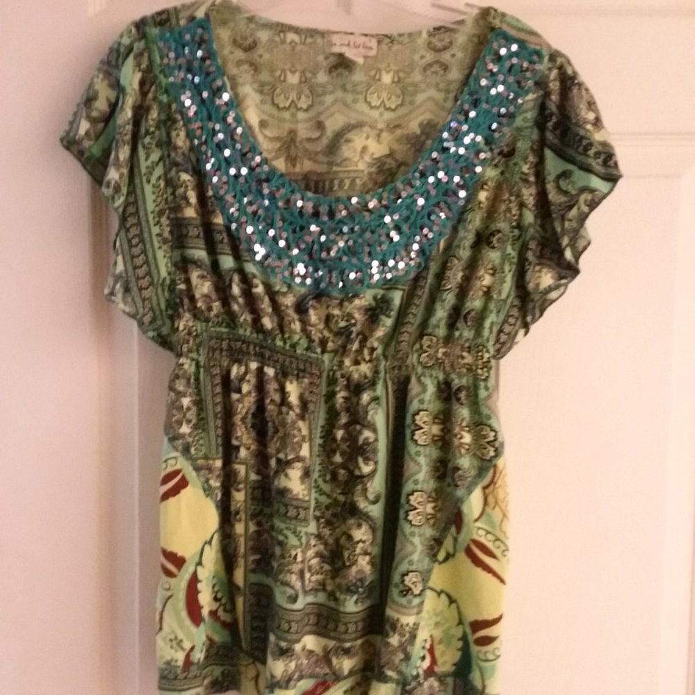 Live and Let Live Blouse, Women's Sz S